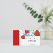 Visitekaartje van aardbeienwaterspiegel (Staand voorkant)