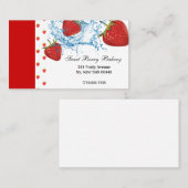 Visitekaartje van aardbeienwaterspiegel (Voorkant / Achterkant)