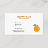 Visitekaartje van abrikozen fruit (Voorkant)