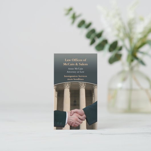Visitekaartje van advocaat (Staand voorkant)