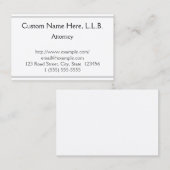 Visitekaartje van advocaten (Voorkant / Achterkant)