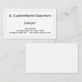 Visitekaartje van advocaten voor professioneel en  (Voorkant / Achterkant)