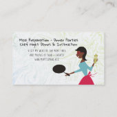 Visitekaartje van Afrikaanse Amerikaanse retro-vro (Achterkant)