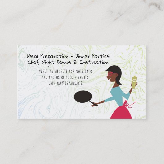 Visitekaartje van Afrikaanse Amerikaanse retro-vro (Achterkant)