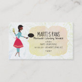 Visitekaartje van Afrikaanse Amerikaanse retro-vro (Voorkant)