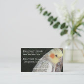 Visitekaartje van Afrikaanse grijze papegaai (Staand voorkant)