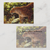 Visitekaartje van Afrikaanse luipaard (Voorkant / Achterkant)