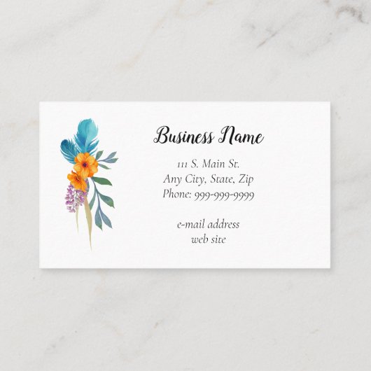 Visitekaartje van Afrikaanse vrouw (Achterkant)