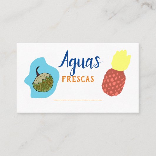 Visitekaartje van Aguas Frescas (Voorkant)