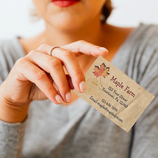 Visitekaartje van aple Leaf