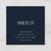 Visitekaartje van Aqua en Navy (Achterkant)