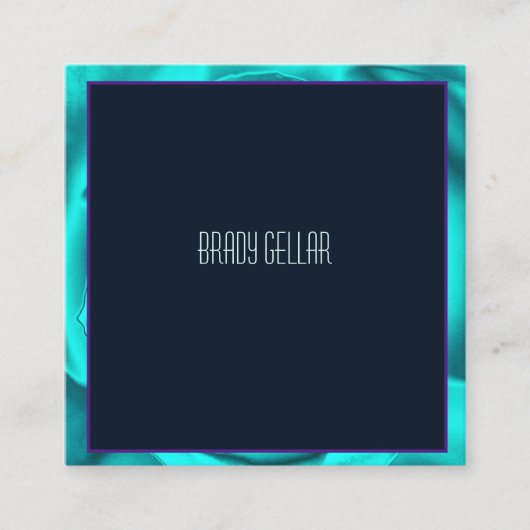 Visitekaartje van Aqua en Navy (Voorkant)