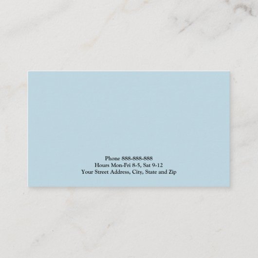 Visitekaartje van arts (Achterkant)