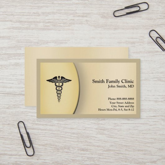 Visitekaartje van arts (Voorkant / Achterkant in situ)