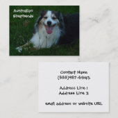 Visitekaartje van Australian Shepherd (Voorkant / Achterkant)