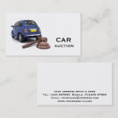 Visitekaartje van autoveiling (Voorkant / Achterkant)