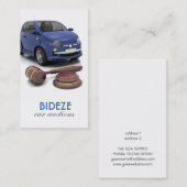 Visitekaartje van autoveiling (Voorkant / Achterkant)