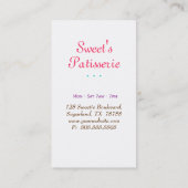 Visitekaartje van bakkerij Pop Stippen (Achterkant)