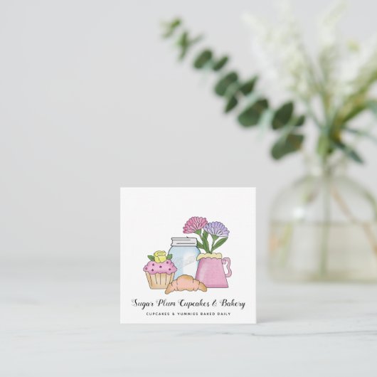 Visitekaartje van bakkerijproducten van het grooth (Staand voorkant)