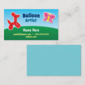 Visitekaartje van ballonartiest (Voorkant / Achterkant)