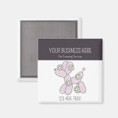 Visitekaartje van ballonhond bij het verzorgen van magneet (Voorkant / Achterkant)