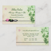 Visitekaartje van bamboe (Voorkant / Achterkant)