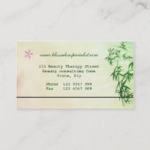 Visitekaartje van bamboe (Achterkant)