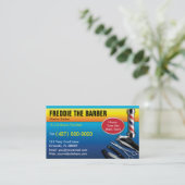 Visitekaartje van Barber (scheerpaal - knippers) (Staand voorkant)