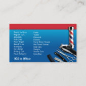 Visitekaartje van Barber (scheerpaal - knippers) (Achterkant)