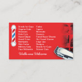 Visitekaartje van Barber (scheerpaal - knippers) (Achterkant)