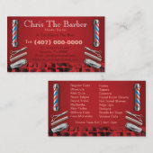 Visitekaartje van Barbershop (Barberpool en clippe (Voorkant / Achterkant)