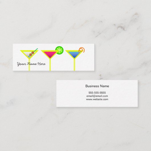 Visitekaartje van Bartender (Voorkant / Achterkant)