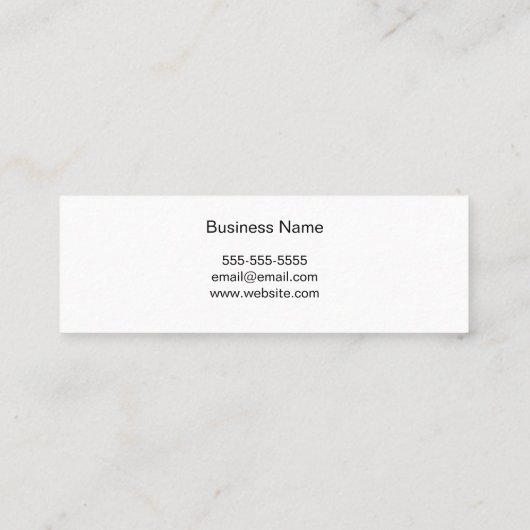 Visitekaartje van Bartender (Achterkant)