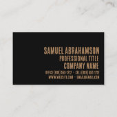 Visitekaartje van Baruch Hashem (Achterkant)