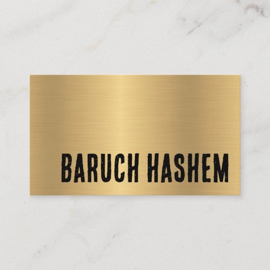 Visitekaartje van Baruch Hashem (Voorkant)