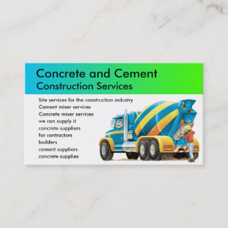 Visitekaartje van beton- en cementmengers