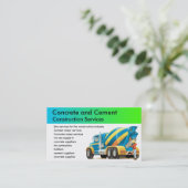 Visitekaartje van beton- en cementmengers (Staand voorkant)