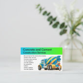 Visitekaartje van beton- en cementmengers (Staand voorkant)
