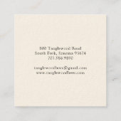 Visitekaartje van bijenregenbooghoningproducten (Achterkant)