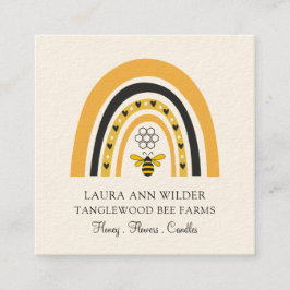 Visitekaartje van bijenregenbooghoningproducten