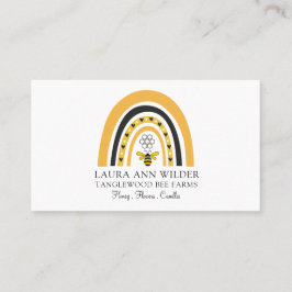 Visitekaartje van bijenregenbooghoningproducten