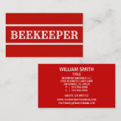 Visitekaartje van bijentelers (Voorkant / Achterkant)