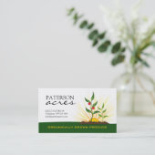 Visitekaartje van biologische landbouwers (Staand voorkant)