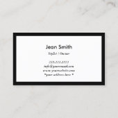 Visitekaartje van Black Border & Scissor Hair Salo (Achterkant)