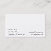 Visitekaartje van Black en Turquoise Floral (Achterkant)