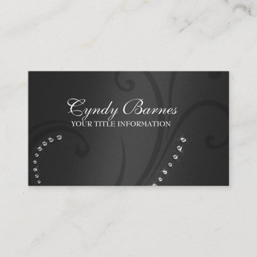 Visitekaartje van Black Shimmer en Crystals (Voorkant)