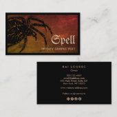 Visitekaartje van Black Widow Spider Halloween (Voorkant / Achterkant)