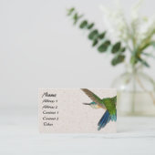 Visitekaartje van blauw vederwild (Staand voorkant)