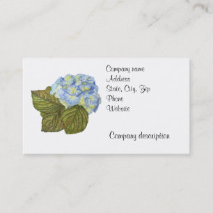 Visitekaartje van blauwe hydrangea