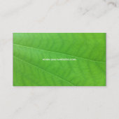 Visitekaartje van blauwe hydrangebloemen (Achterkant)